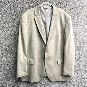 Lineage Blazer Men’s 52L Beige Tan 2 Button Suit Jacket
